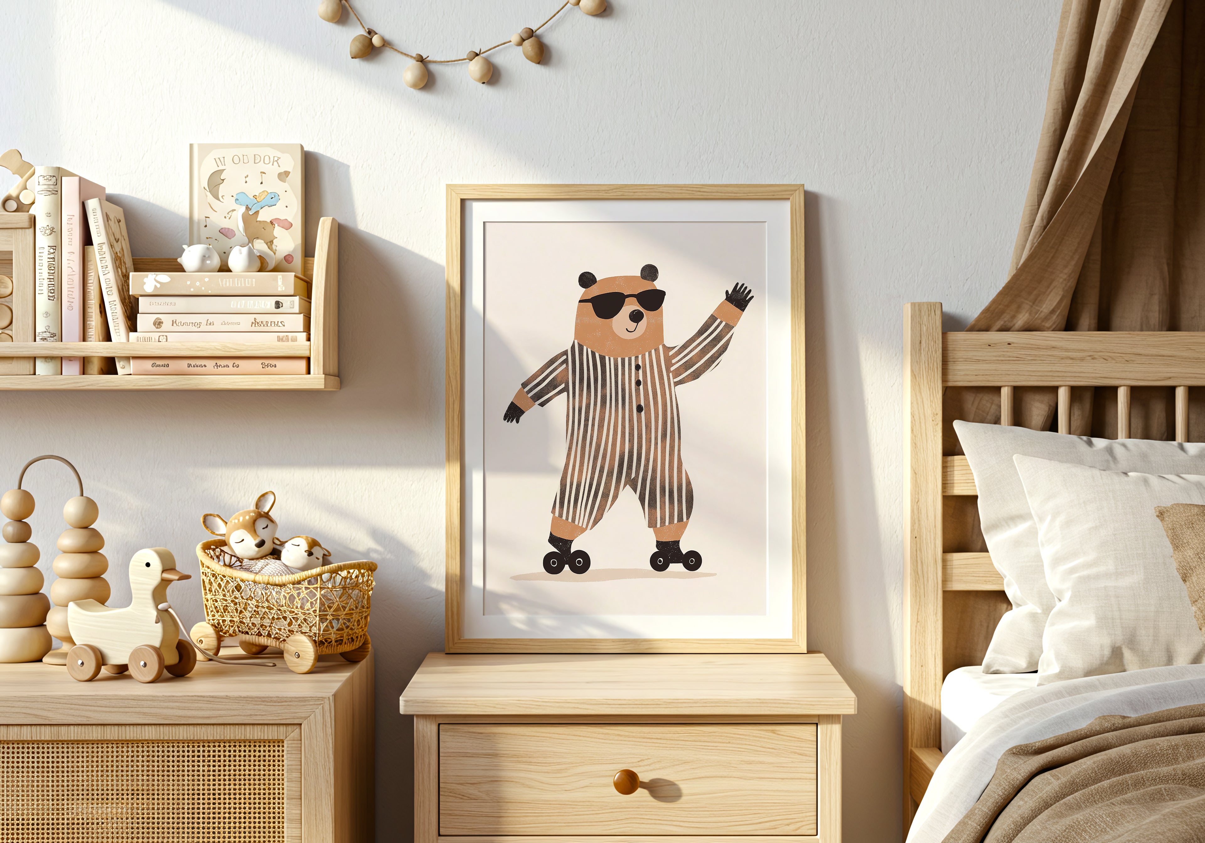 Roller Bear – affisch med snyggt motiv, köp enkelt hos Bozetto i flera storlekar