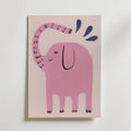 Pink Elephant – stilfullt konsttryck från Bozetto, tryckt på matt finpapper i hög tryckkvalitet