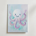 Smiling Octopus – stilfullt konsttryck från Bozetto, tryckt på matt finpapper i hög tryckkvalitet