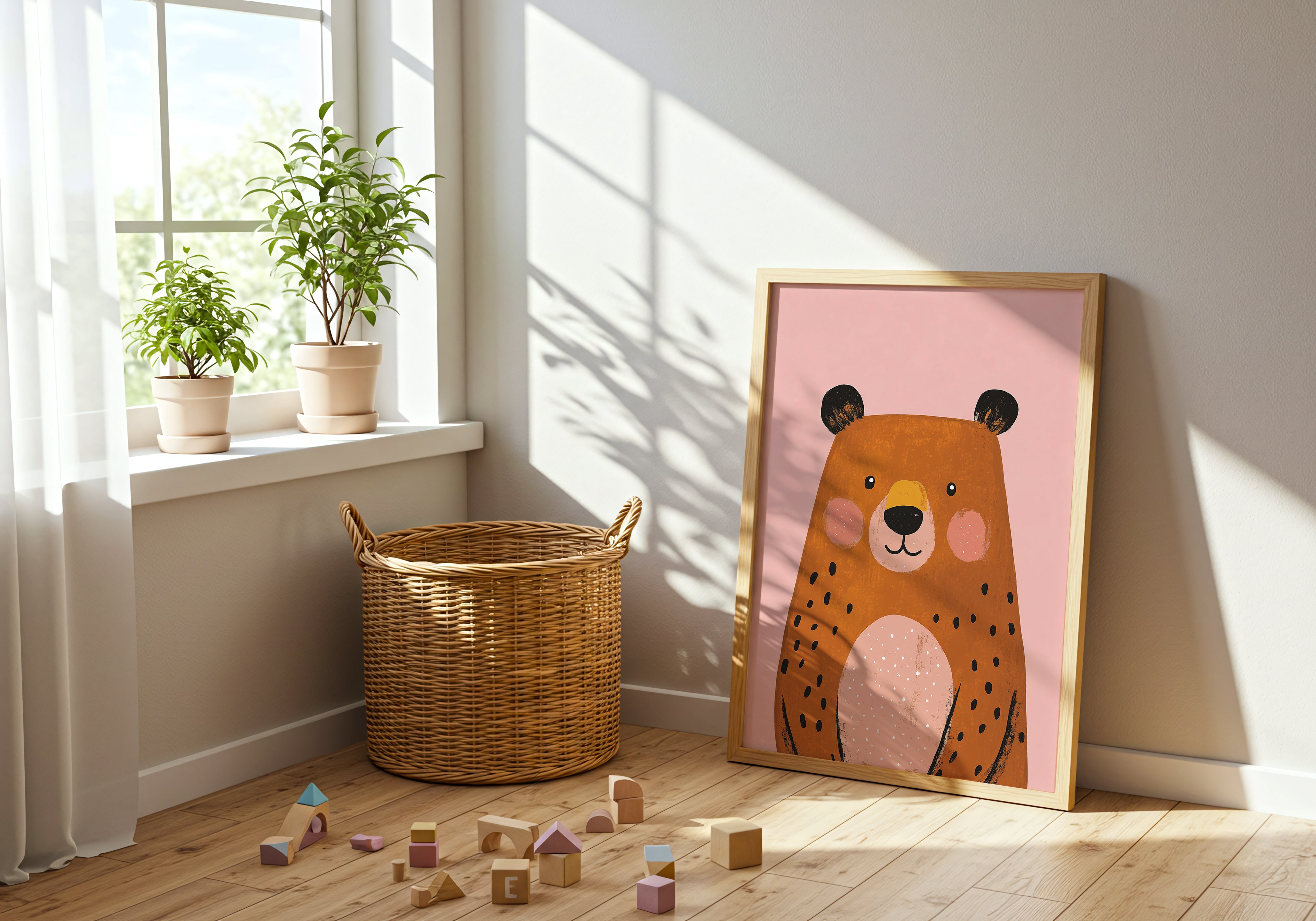 Brown Bear poster visad rakt fram – Bozetto affisch i hög tryckkvalitet i hög tryckkvalitet