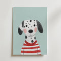 Dalmatian in Stripes – stilfullt konsttryck från Bozetto, tryckt på matt finpapper