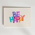 Be Happy – stilfullt konsttryck från Bozetto, tryckt på matt finpapper i hög tryckkvalitet