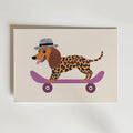 Skater Dog – stilfullt konsttryck från Bozetto, tryckt på matt finpapper i hög tryckkvalitet