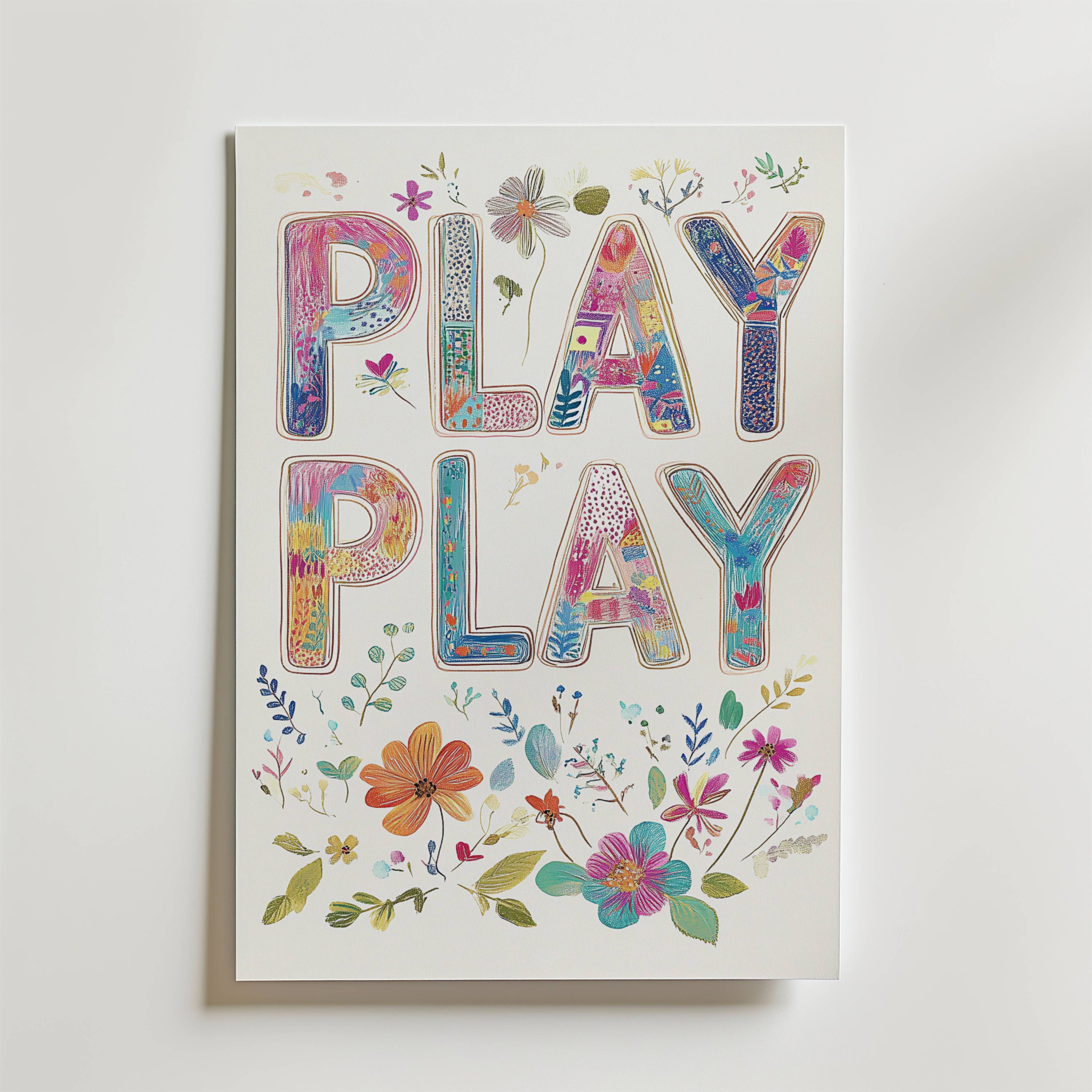 Play Play – stilfullt konsttryck från Bozetto, tryckt på matt finpapper i hög tryckkvalitet