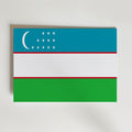 Uzbekistan National Flag Poster – modern konst och stilren konsttryck för hemmet hos Bozetto