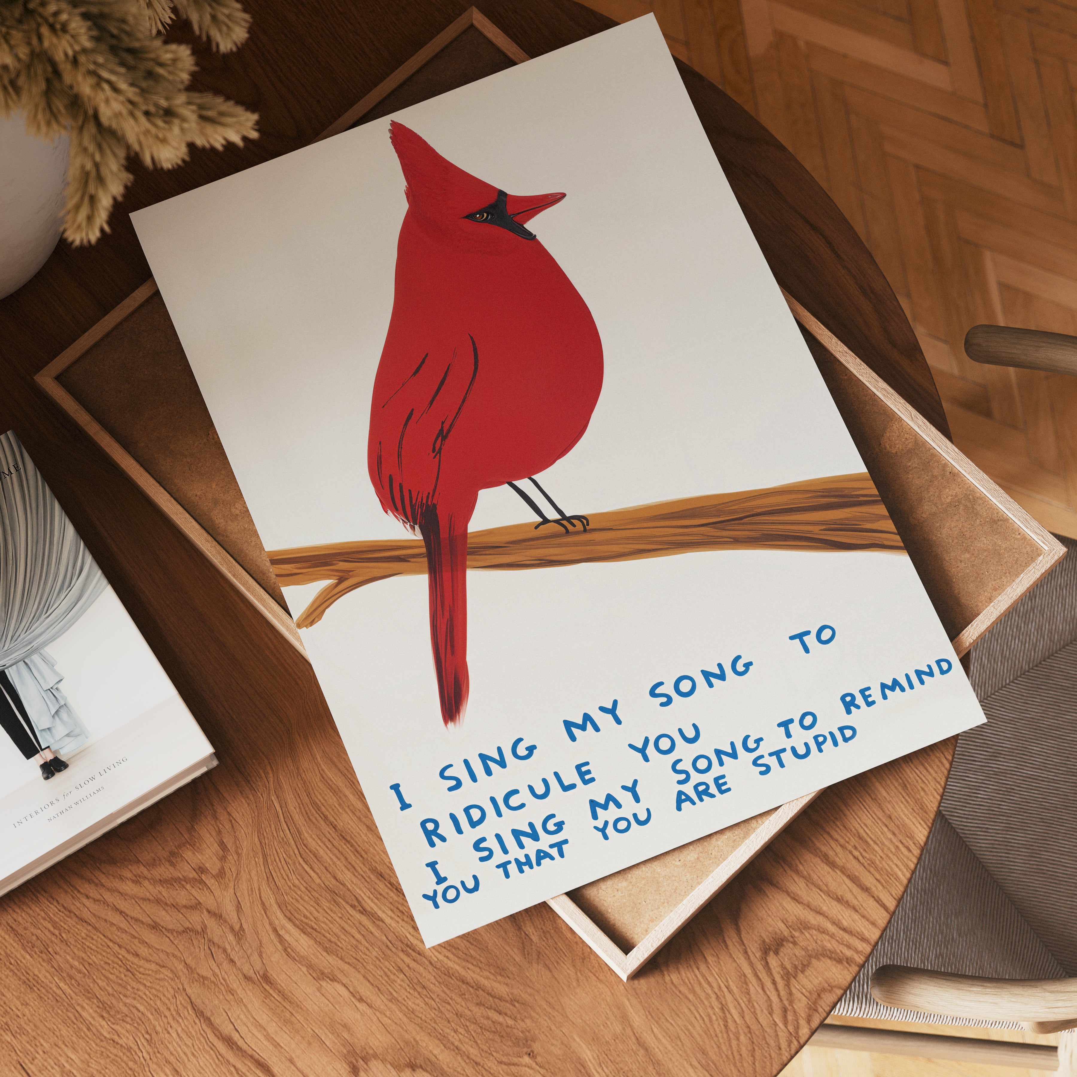Red Cardinal Song – affisch med snyggt motiv, köp enkelt hos Bozetto i flera storlekar
