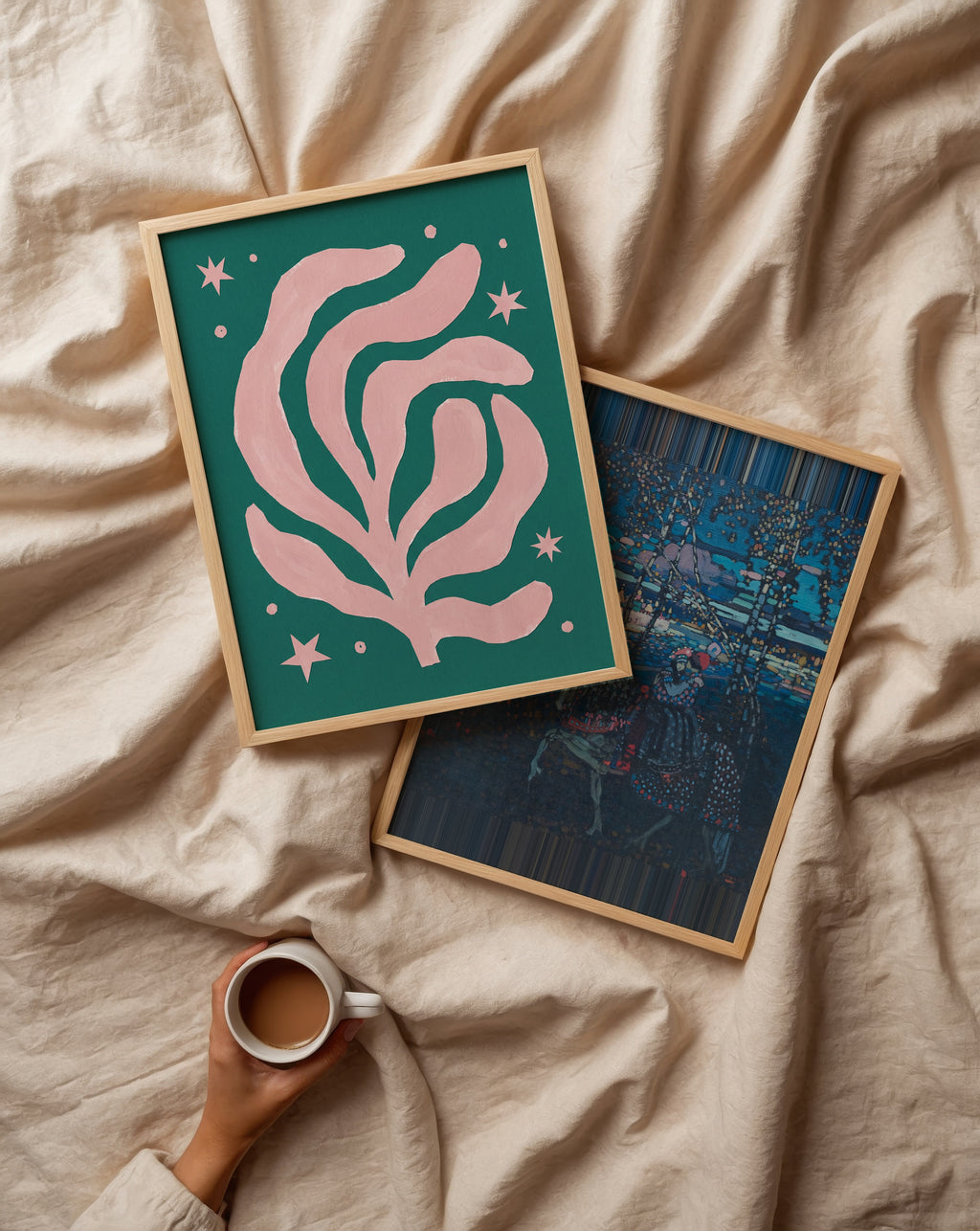 Henri Matisse Pink Algae Poster – två posters i rum 3