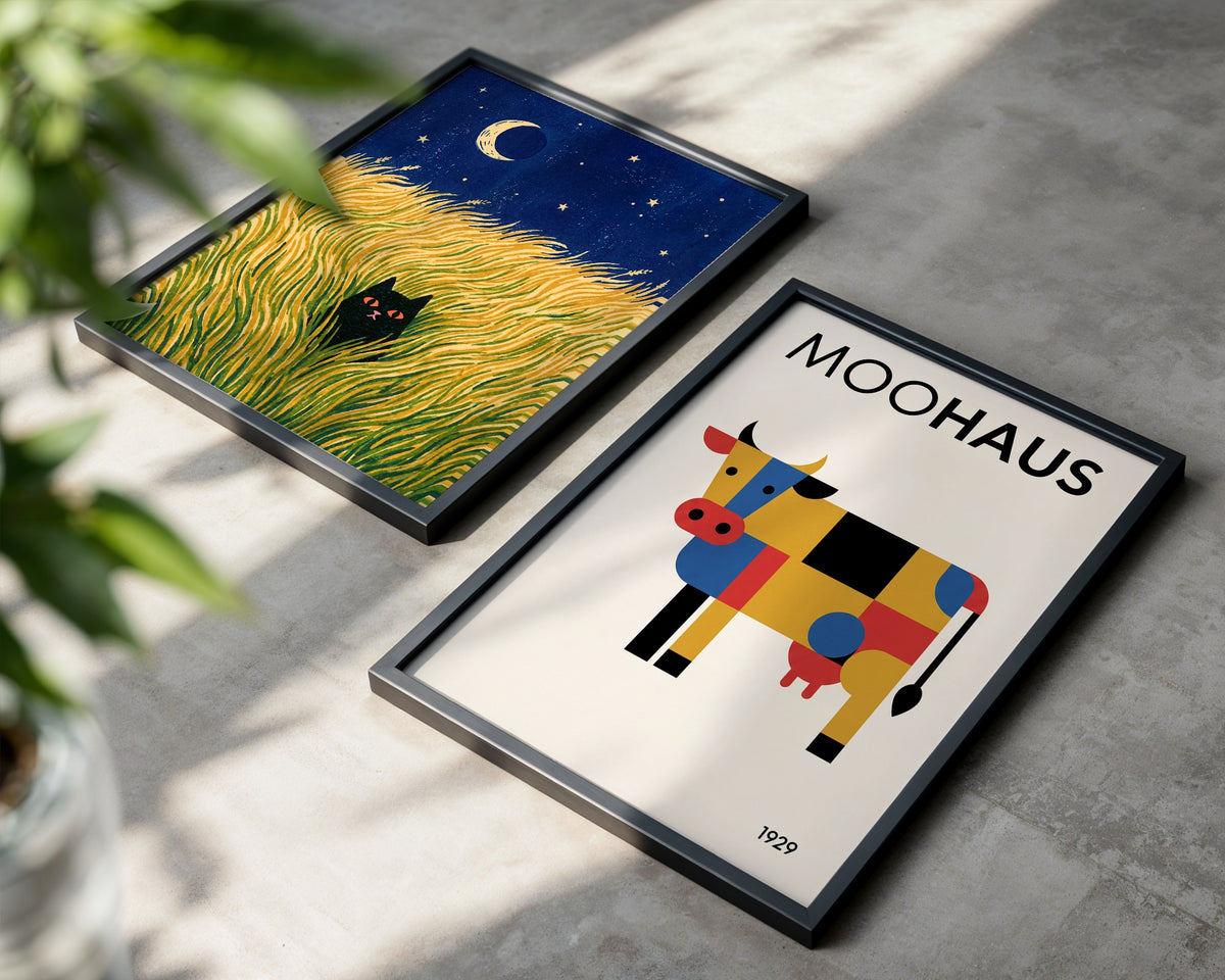 Moohaus Poster – två posters i rum 3