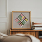 Piet Mondrian Pastel Lozenge Poster – i rum 6
