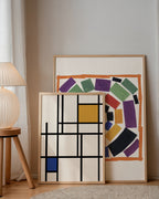 Piet Mondrian Quiet Composition Poster – två posters i rum 3