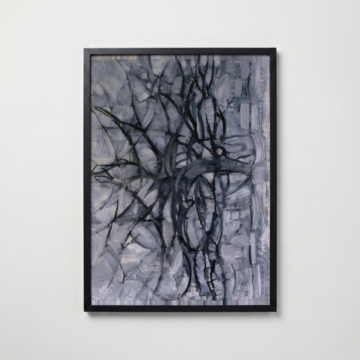 Piet Mondrian The Gray Tree 1911 Poster – svart ram