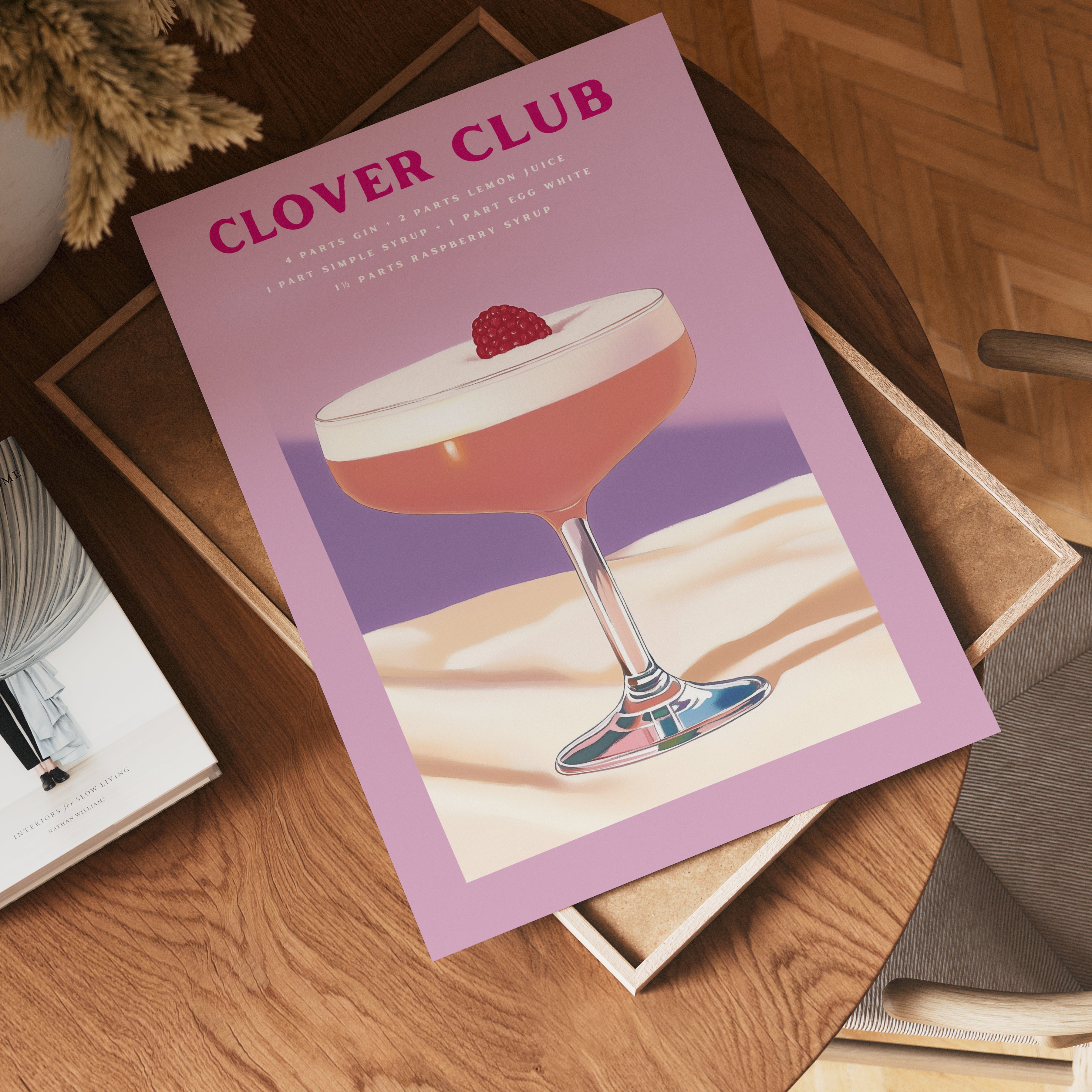 Clover Club Drink poster visad rakt fram – Bozetto affisch i hög tryckkvalitet i hög tryckkvalitet