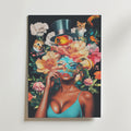 Floral Fantasy Portrait – stilfullt konsttryck från Bozetto, tryckt på matt finpapper