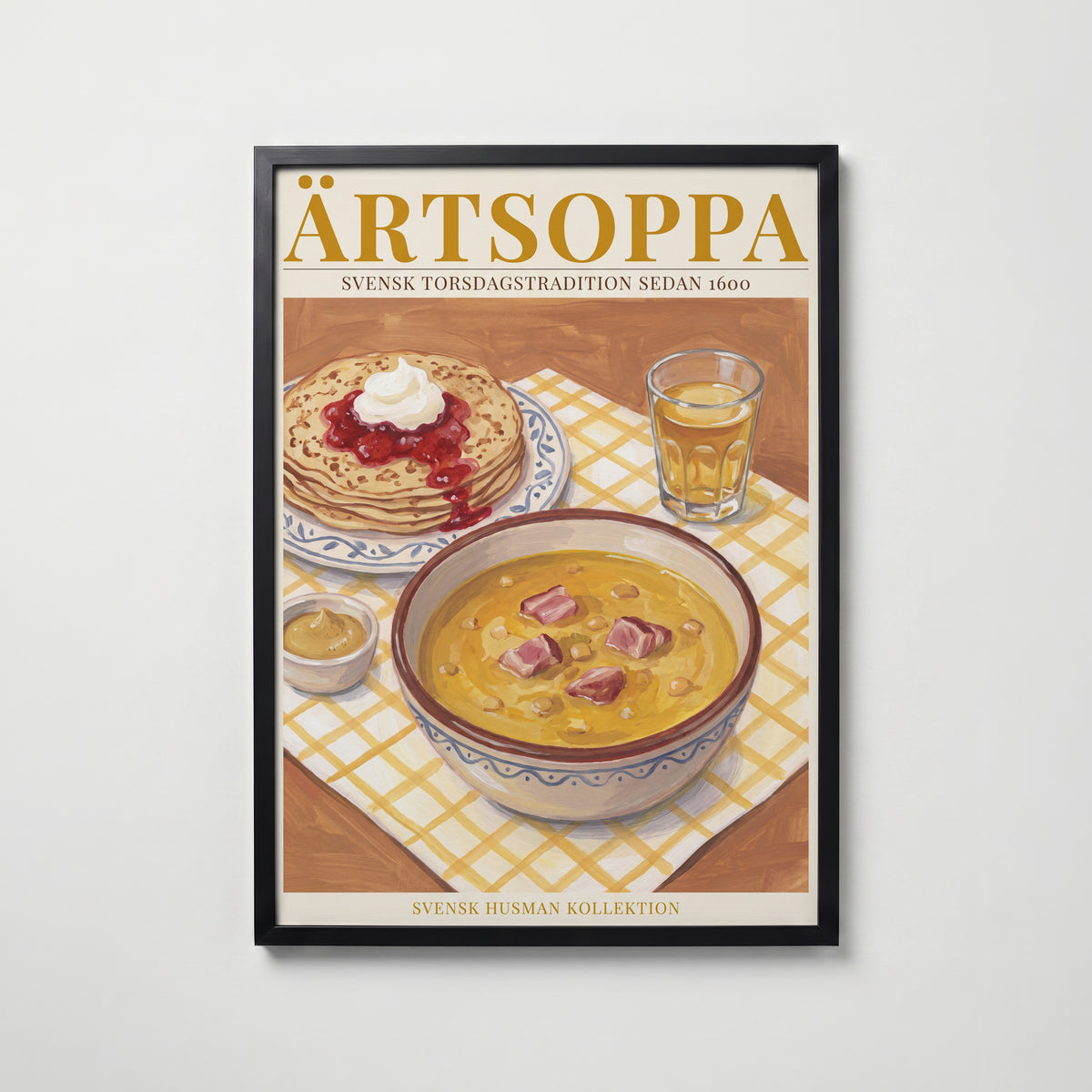 Ärtsoppa Poster – svart ram