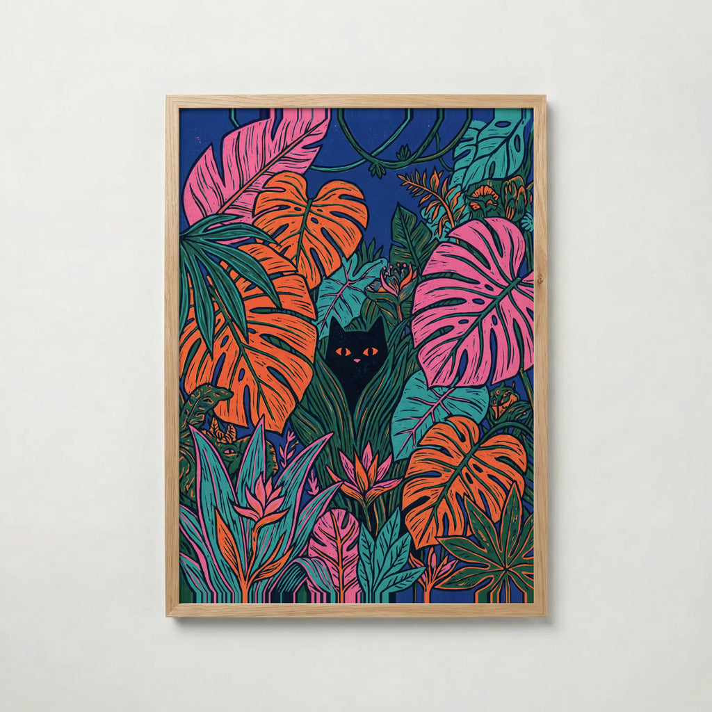 Hidden Cat Jungle Poster – ekram