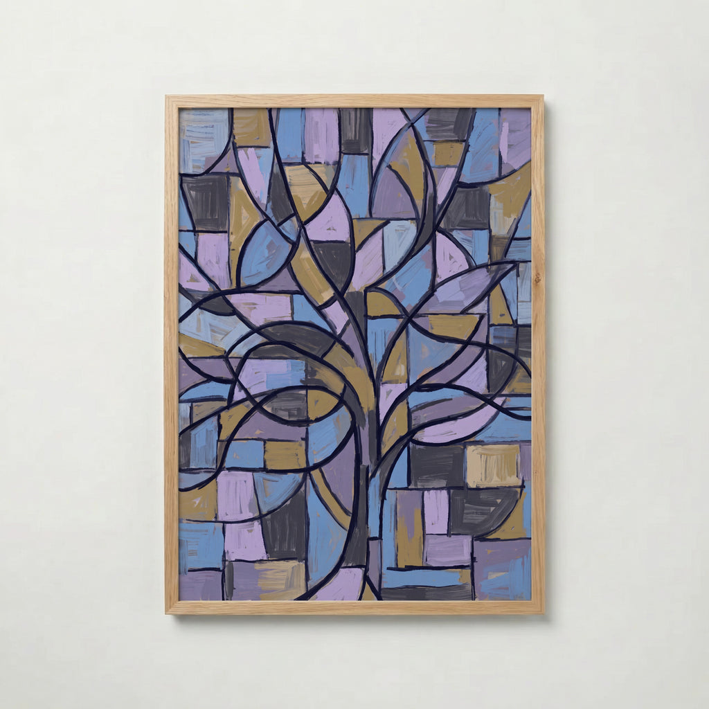 Piet Mondrian Blossoming Tree in Blue Poster – ekram