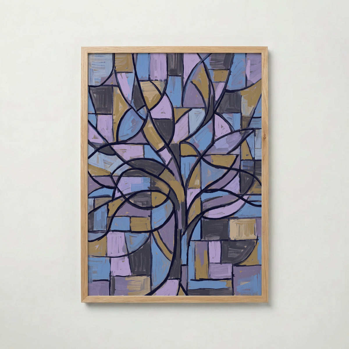 Piet Mondrian Blossoming Tree in Blue Poster – ekram