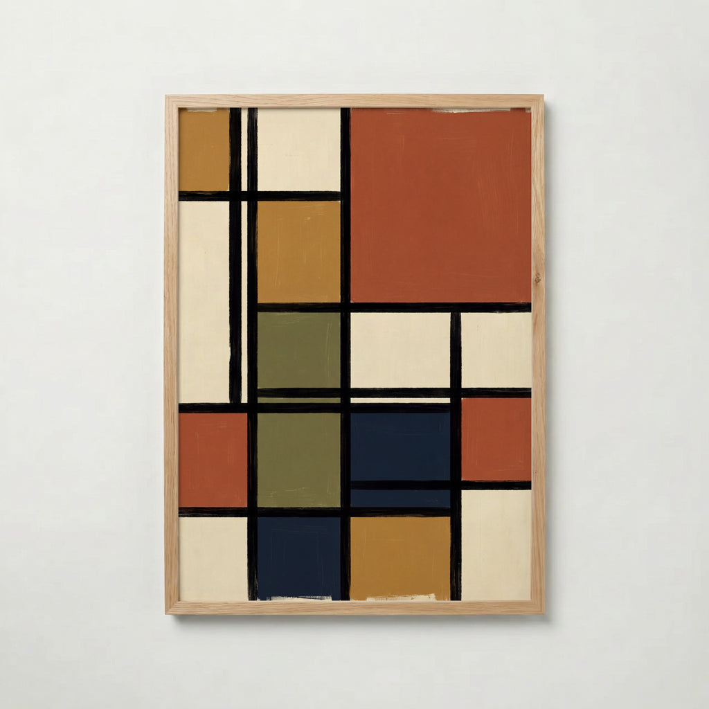 Piet Mondrian Composition in Terracotta Poster – ekram