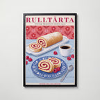 Rulltårta Poster – svart ram