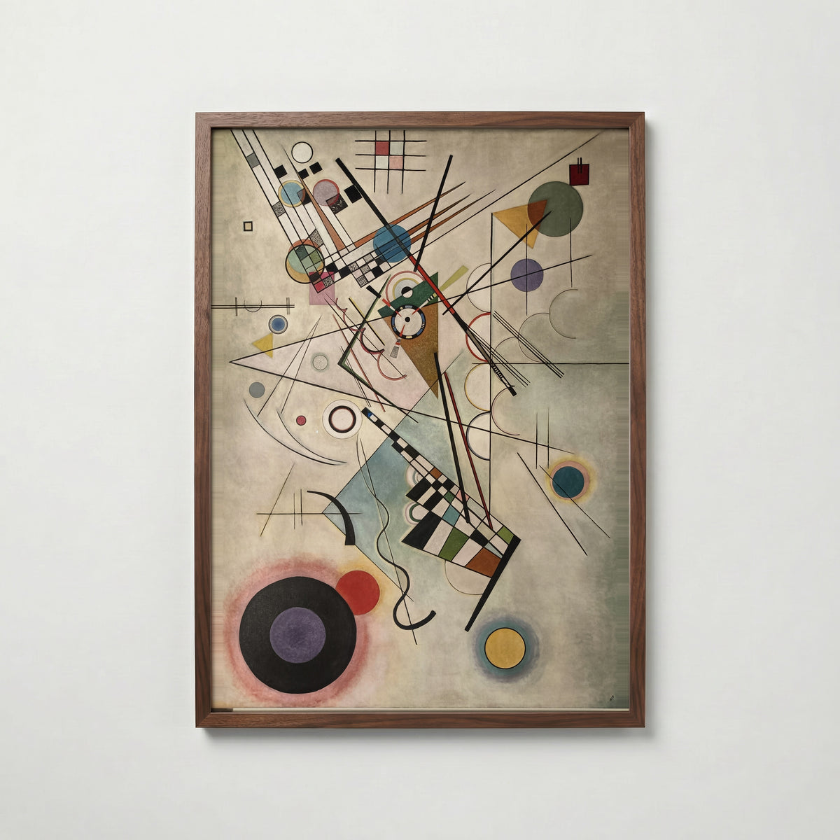 Wassily Kandinsky Composition VIII 1923 Poster – valnötsram