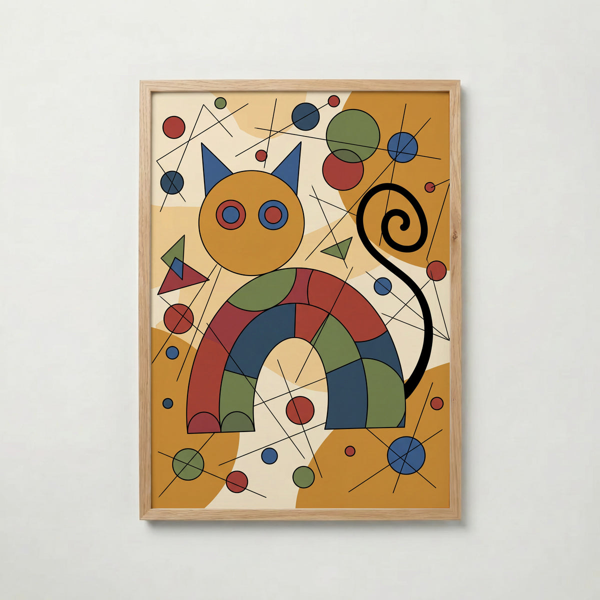 Wassily Kandinsky Geometric Cat Poster – ekram