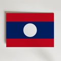 Laos National Flag Poster – modern konst och stilren konsttryck för hemmet hos Bozetto