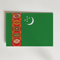 Turkmenistan National Flag Poster – modern konst och stilren konsttryck för hemmet hos Bozetto