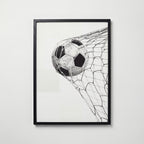 Back of the Net Poster – svart ram