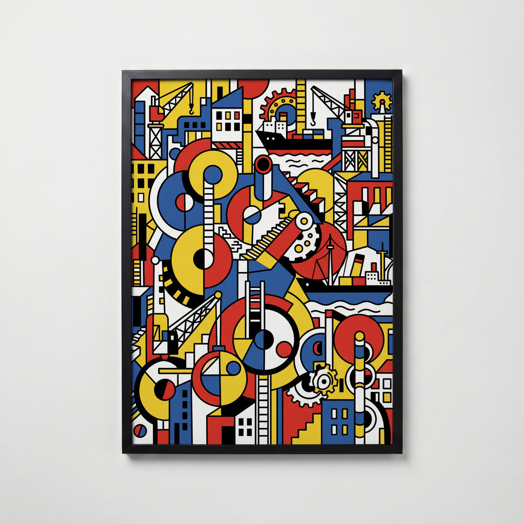 Fernand Leger The Port City Poster – svart ram