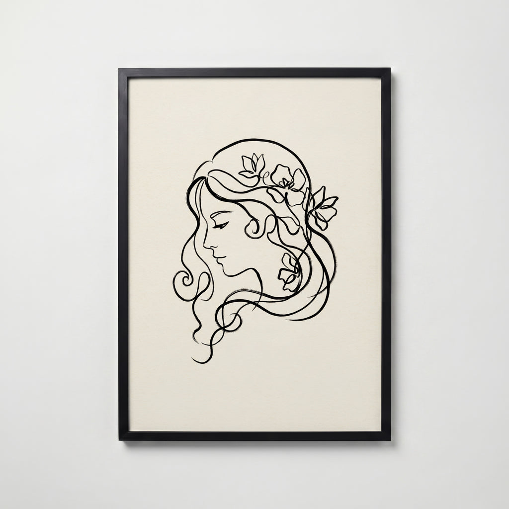 Henri Matisse Lady with Flowers Poster – svart ram