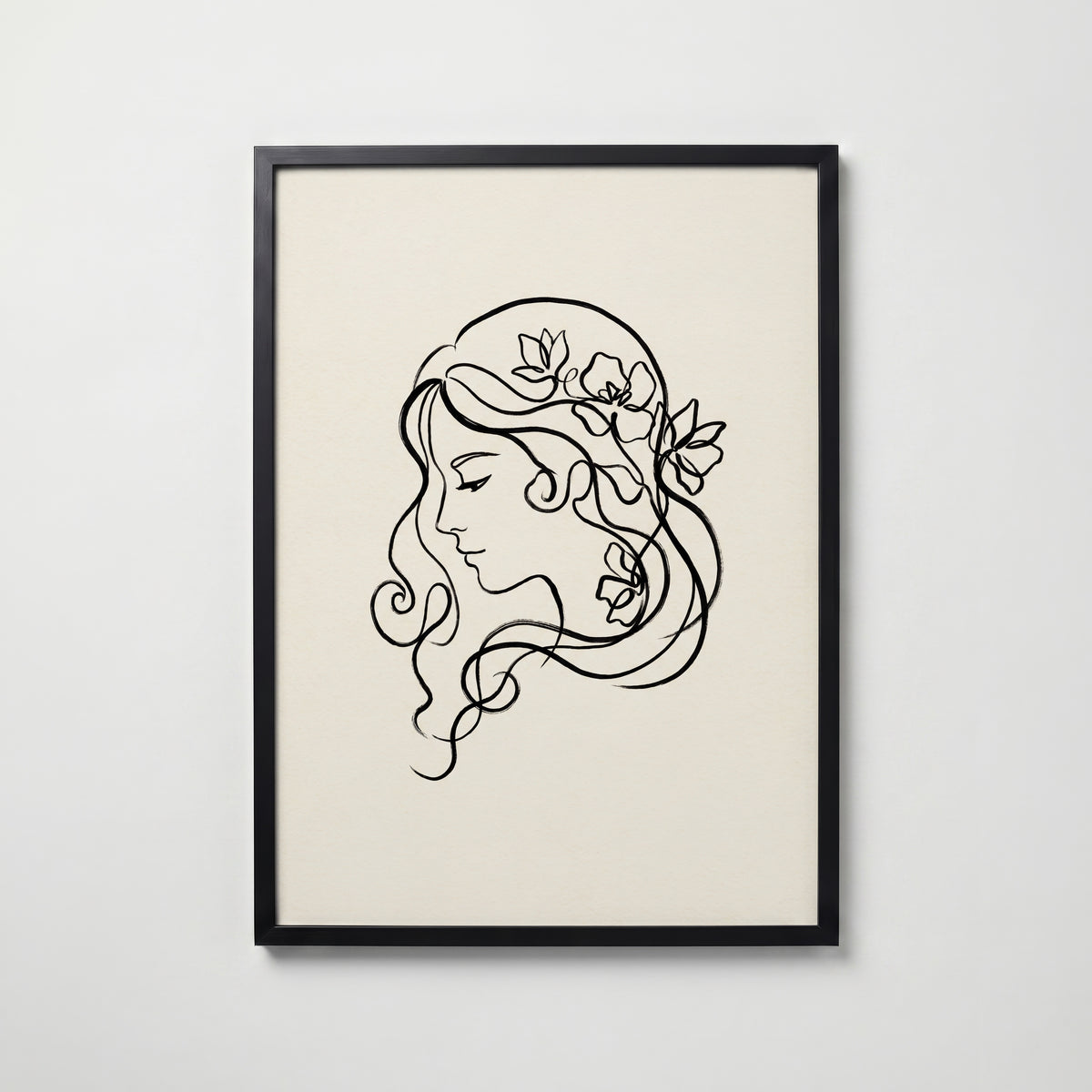 Henri Matisse Lady with Flowers Poster – svart ram