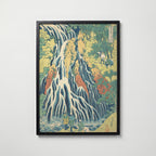 Katsushika Hokusai Kirifuri Waterfall 1832 Poster – svart ram