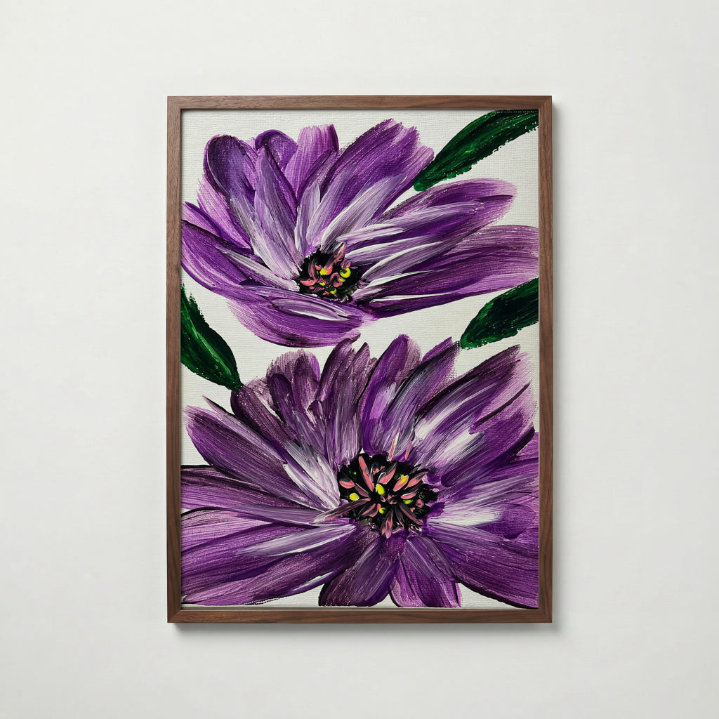 Sonia Tondkar Lila Blomster Poster – valnötsram