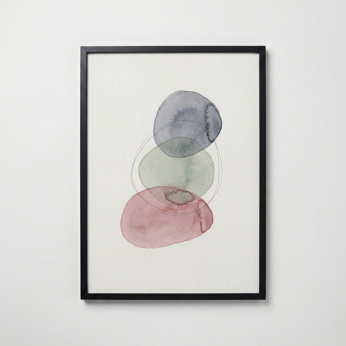 Pebble Balance Poster – svart ram