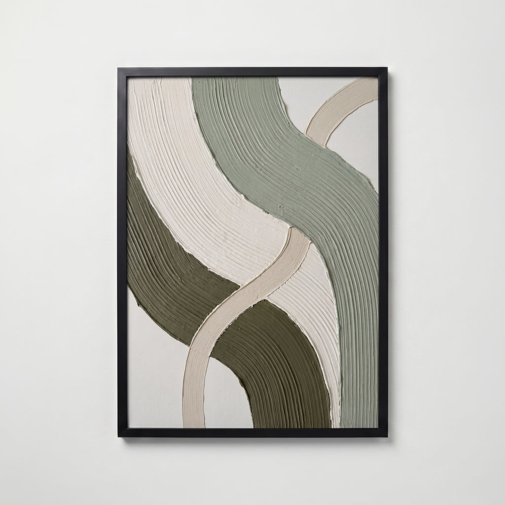 Sage Flow Poster – svart ram