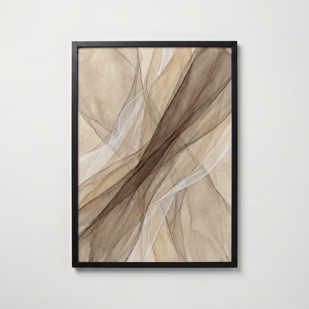 Sepia Veil Poster – svart ram
