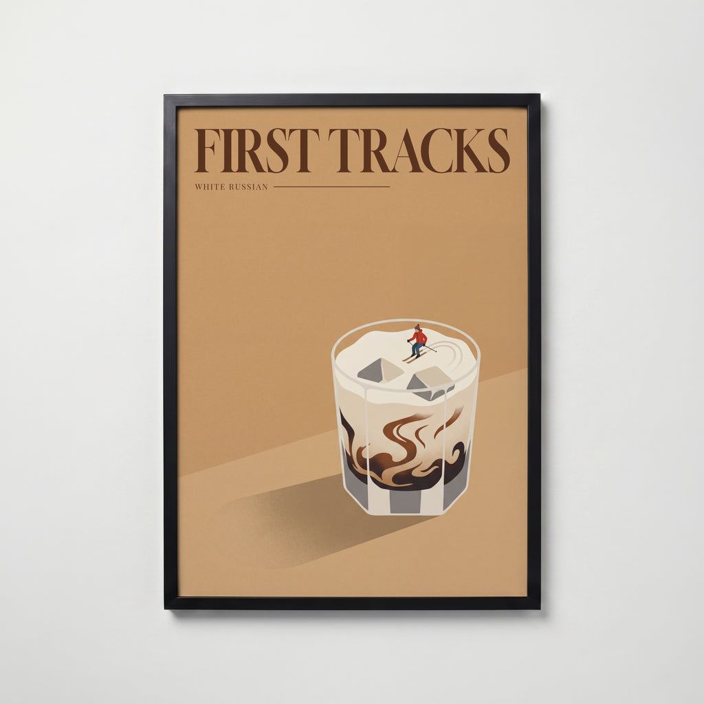 Velvet Piste Poster – svart ram