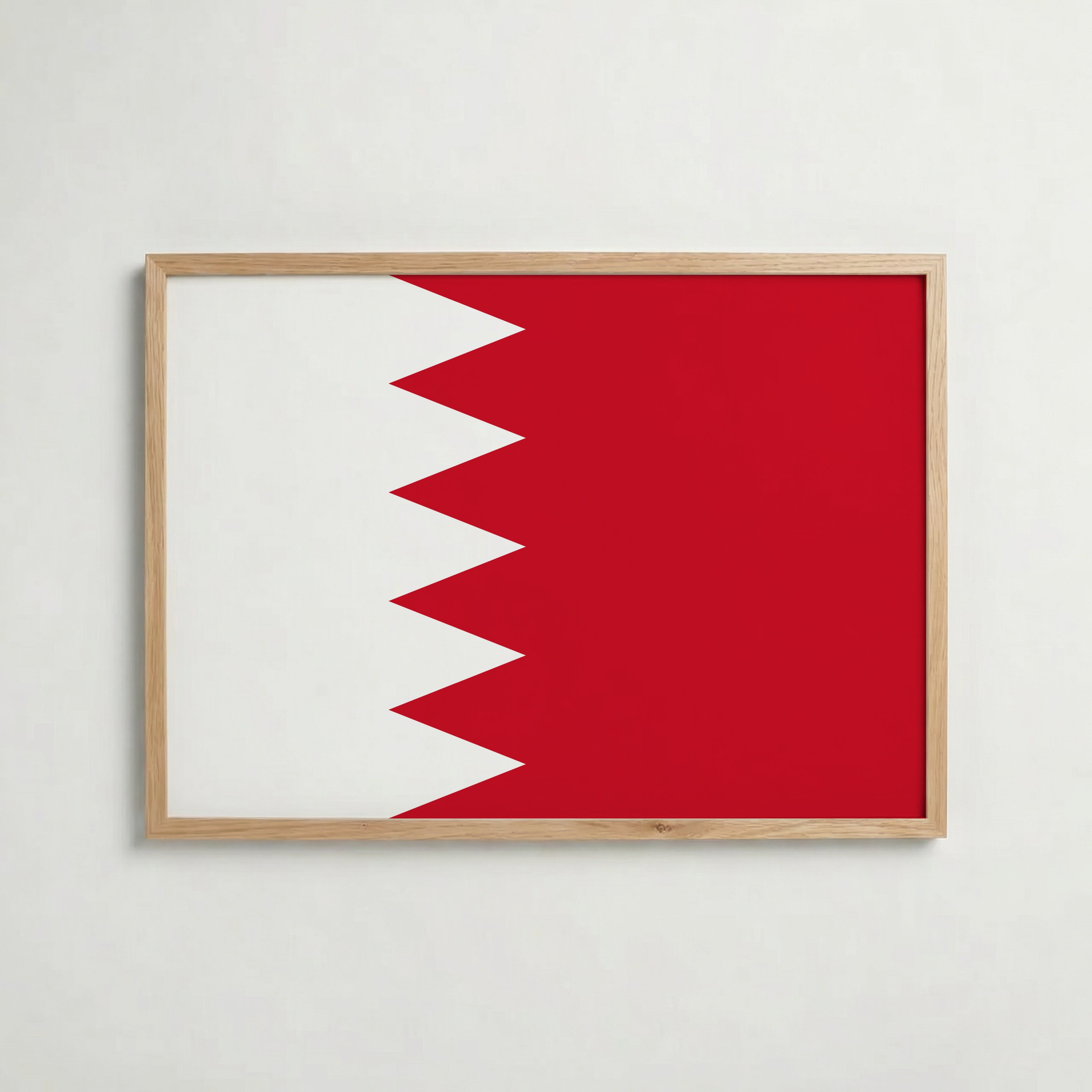 Bahrain National Flag Poster i ekram – inramad konsttryck för stilren inredning hos Bozetto