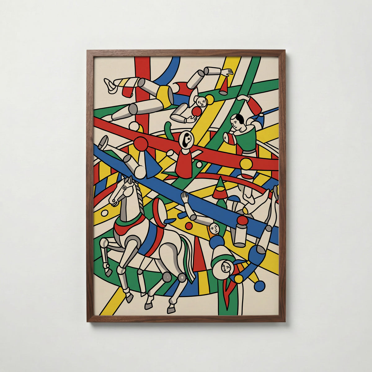 Fernand Leger The Acrobats Poster – valnötsram