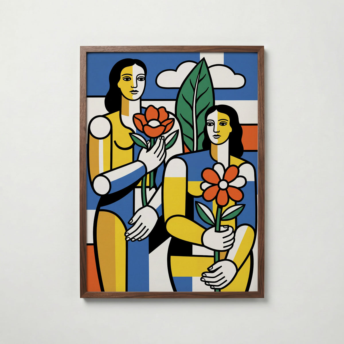 Fernand Leger Women with Flowers Poster – valnötsram