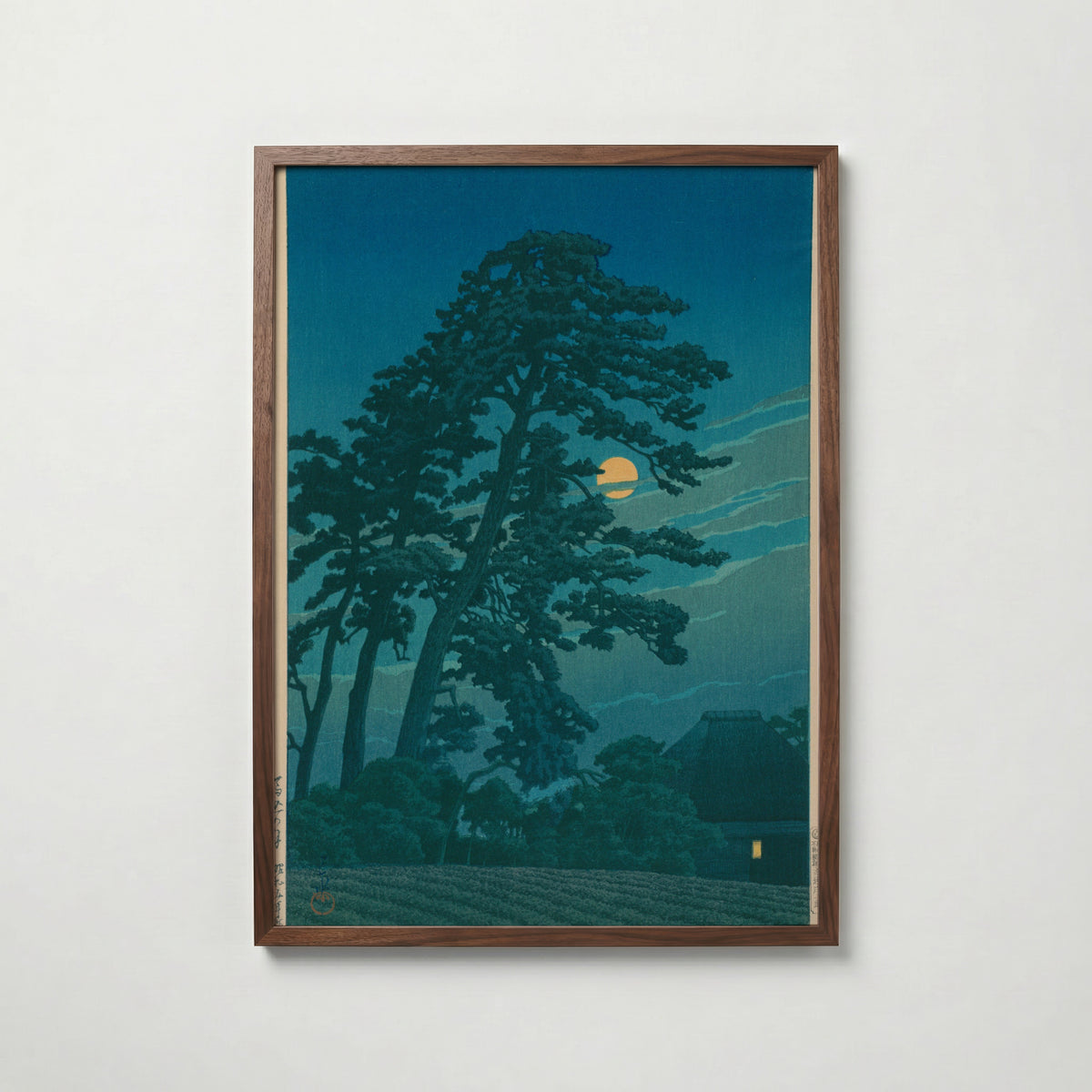 Hasui Kawase Moon at Magome 1930 Poster – valnötsram