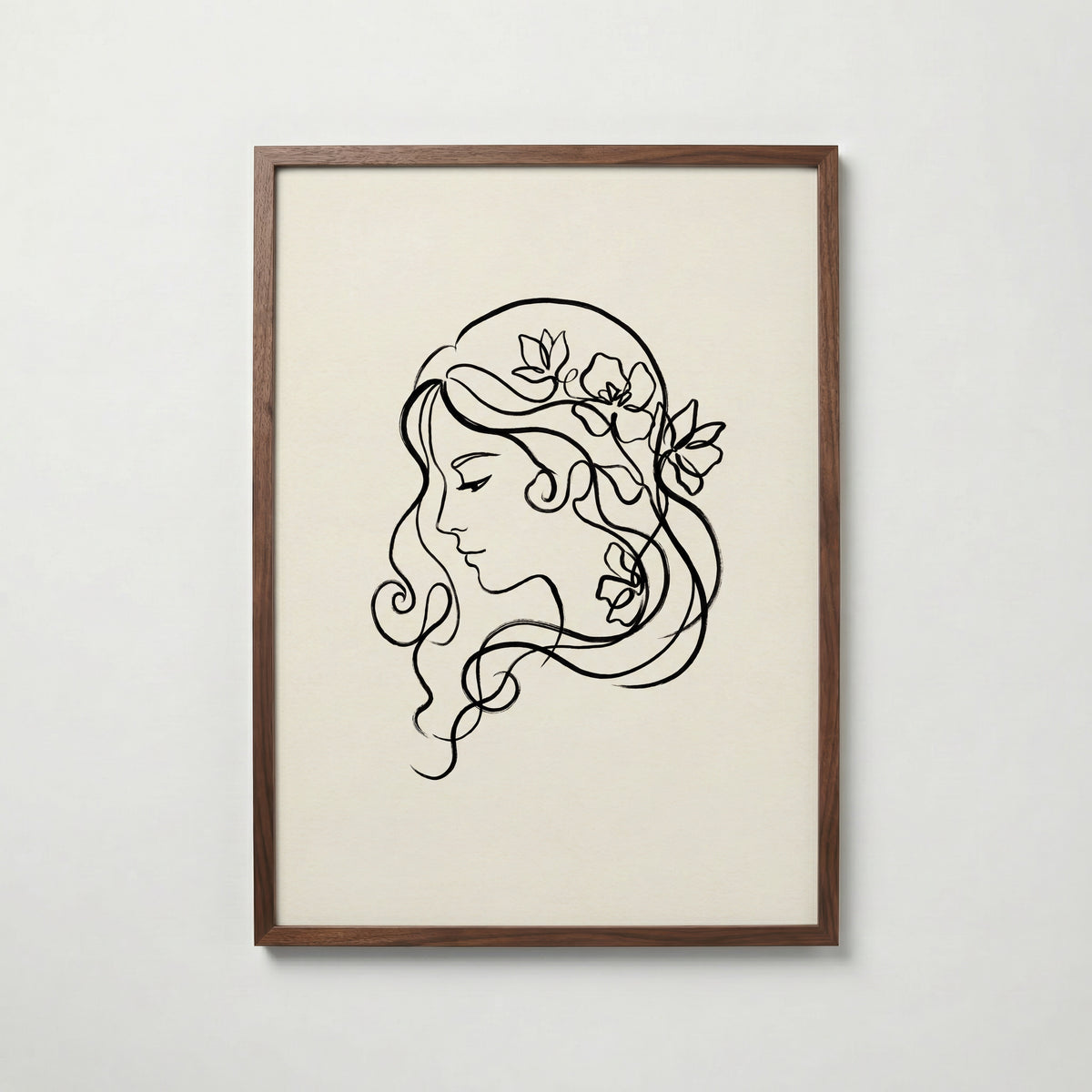 Henri Matisse Lady with Flowers Poster – valnötsram