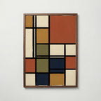 Piet Mondrian Composition in Terracotta Poster – valnötsram