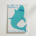 Friendly Shark – stilfullt konsttryck från Bozetto, tryckt på matt finpapper i hög tryckkvalitet