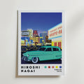 Mockup av Hiroshi Nagai Viva Vegas affisch på vägg – köp enkelt hos Bozetto i hög kvalitet