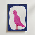 Pink Bird – stilfullt konsttryck från Bozetto, tryckt på matt finpapper i hög tryckkvalitet
