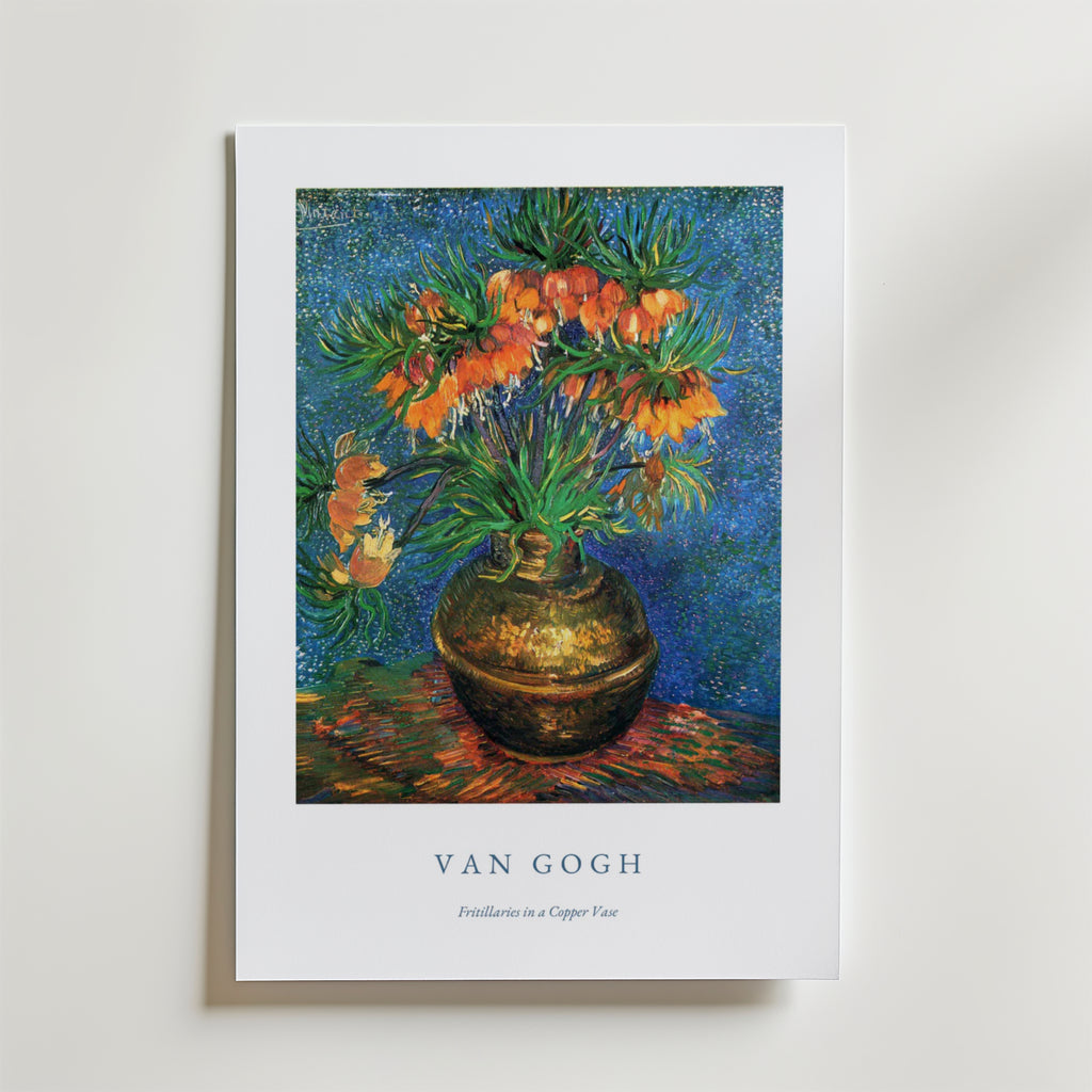 Van Gogh Fritillaries In A – stilfullt konsttryck från Bozetto, tryckt på matt finpapper