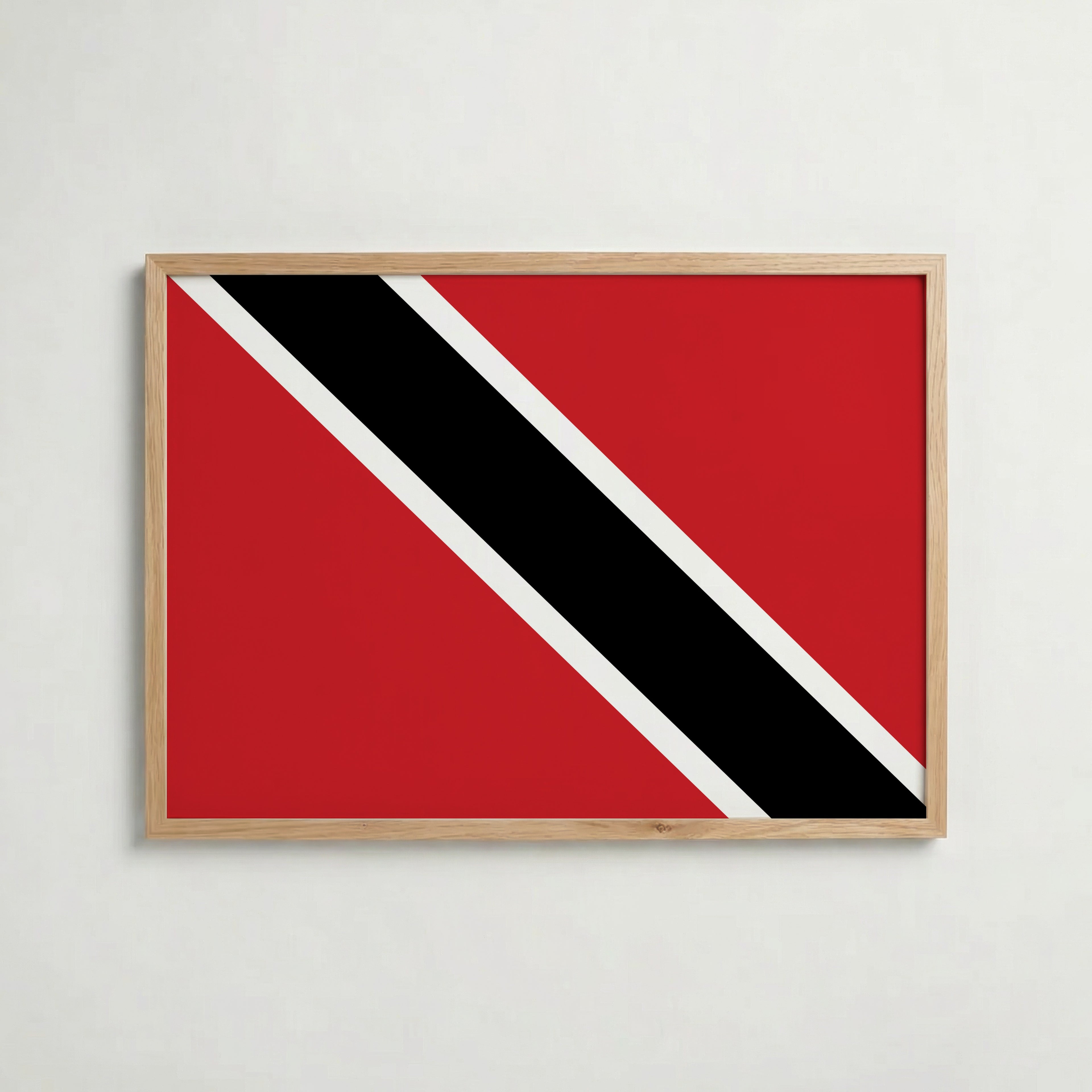 Trinidad and Tobago National Flag Poster i ekram – inramad konsttryck för stilren inredning hos Bozetto