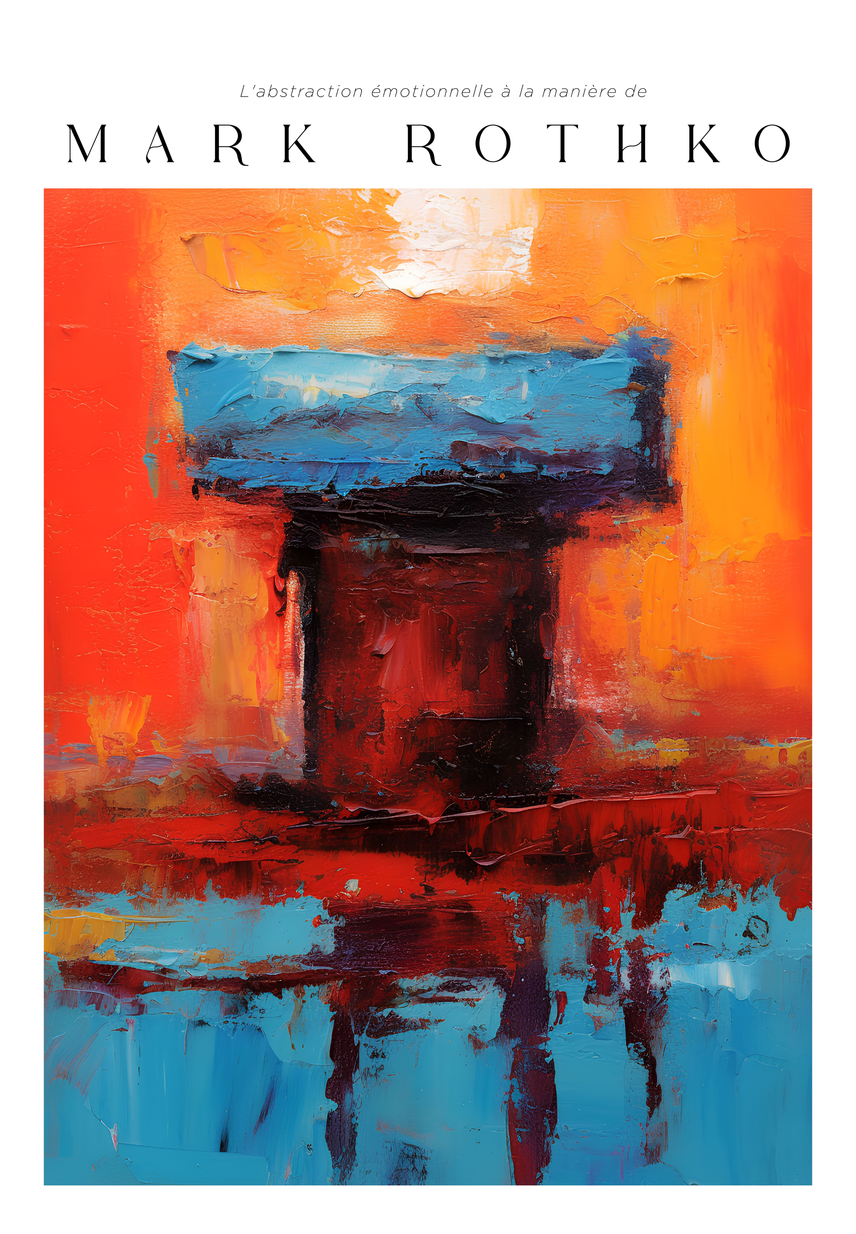 Temple of Flame Mark Rothko poster visad rakt fram – Bozetto affisch i hög tryckkvalitet