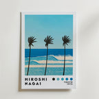 Mockup av Hiroshi Nagai Palm Breeze affisch på vägg – köp enkelt hos Bozetto i hög kvalitet